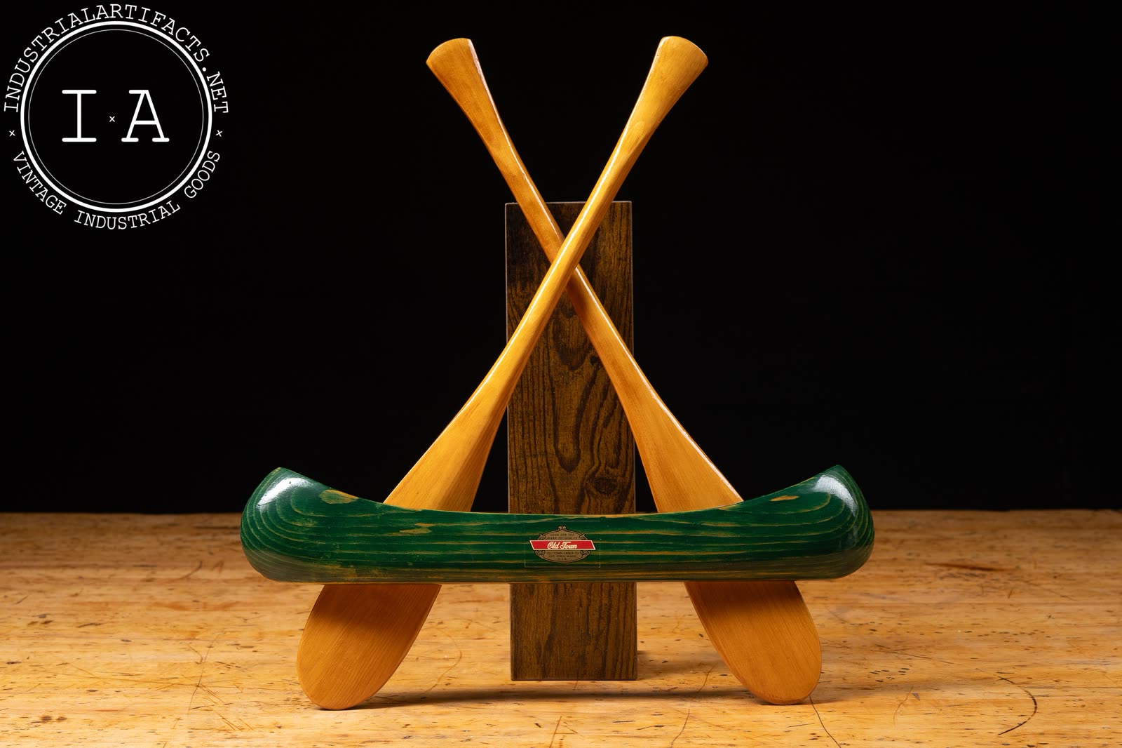 Vintage Old Town canoe salesman sample display