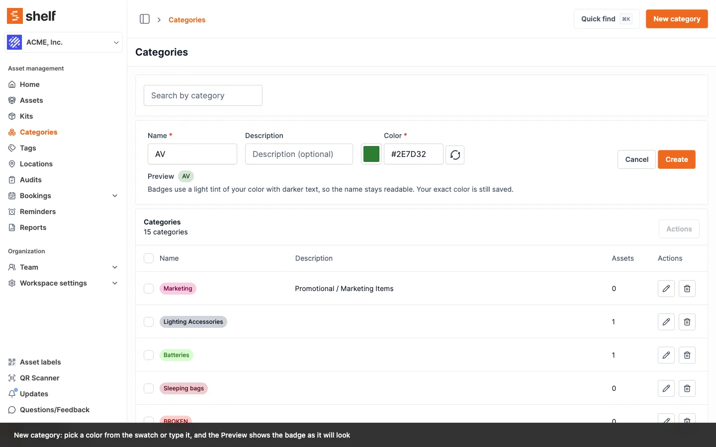 Pick Category and Tag Colors, With a Preview of the Badge