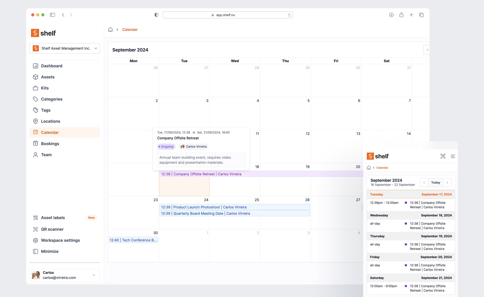 Equipment Reservations